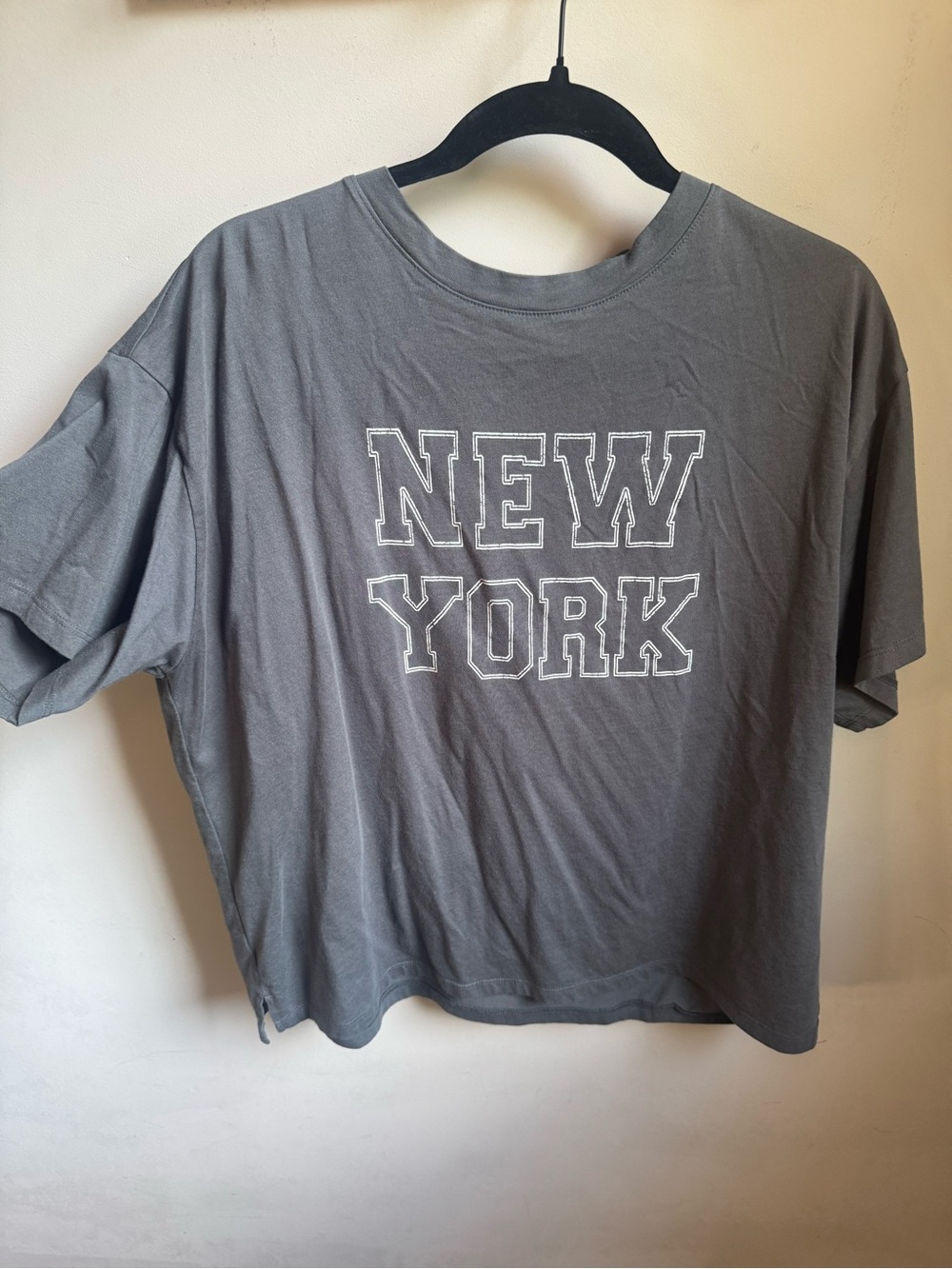 LOFT Gray NEW YORK Graphic Short Sleeve Tee